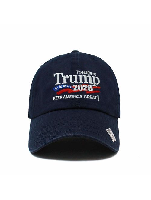 Trump 2020 Keep America Great Campaign Embroidered US Hat Baseball Cotton Cap