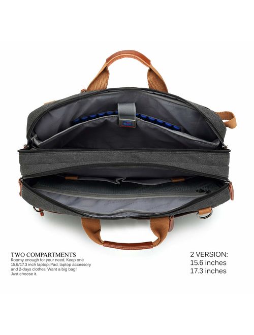 CoolBELL Convertible Laptop Messenger Bag Shoulder Bag