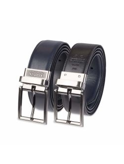 Men's Leather Adjustable Reversible Belt