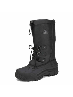 NORTIV 8 Men's Waterproof Hiking Winter Snow Boots Insulated Fur Liner Lightweight Outdoor Tall Booties