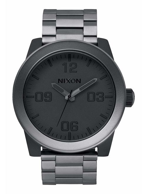 Nixon Corporal SS A346. 100m Water Resistant XL Men's Watch (48mm Watch Face. 24mm Stainless Steel Band)