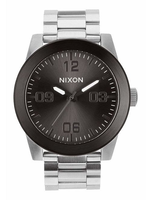 Nixon Corporal SS A346. 100m Water Resistant XL Men's Watch (48mm Watch Face. 24mm Stainless Steel Band)