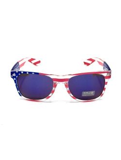 American Flag Sunglasses For Women And Men, Color Mirror Lens, Patriotic USA Sunglasses