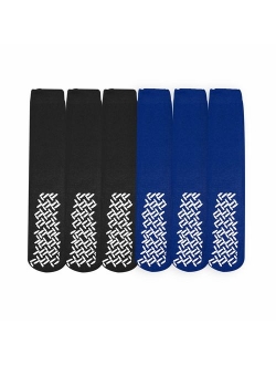 Nobles Assorted Non Skid Socks 6 Pairs Made in USA Size Medium Adult