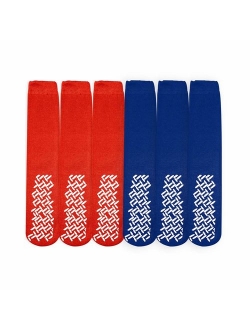 Nobles Assorted Non Skid Socks 6 Pairs Made in USA Size Medium Adult