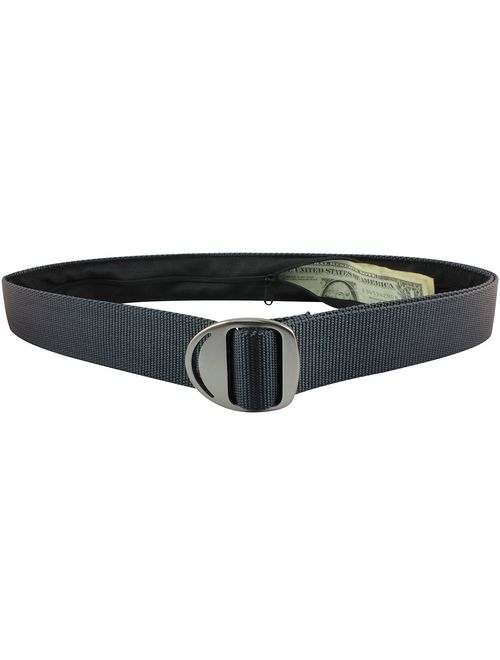 Bison Designs Crescent Money 38mm USA Made Gunmetal Buckle Travel Belt