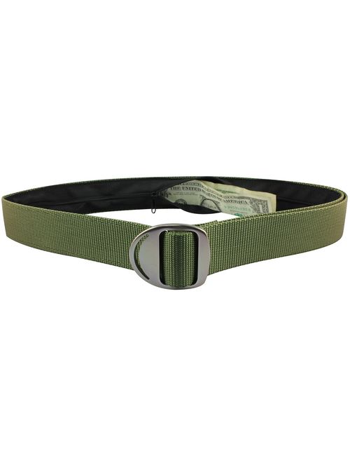 Bison Designs Crescent Money 38mm USA Made Gunmetal Buckle Travel Belt