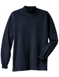 Men's Interlock Knit Mock Turtleneck in Sizes XS-6XL