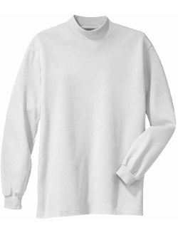 Men's Interlock Knit Mock Turtleneck in Sizes XS-6XL