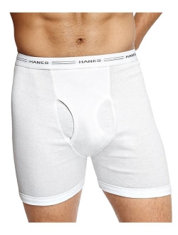 Men's 10-Pack B/g Cotton Solid Elastic Waist Boxer Brief