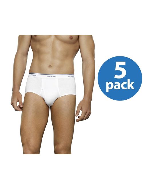 Fruit of the Loom Men's Stripe Solid Brief(Pack of 5)