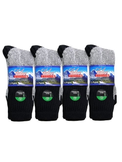 12 Pack Men Winter Ultra Warm Thermal Boot Socks For Cold Weather