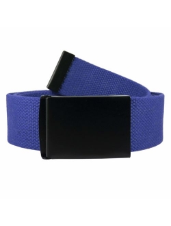 Gelante Fully Adjustable Canvas Web Belt with Black Flip Top Buckle 50'' Long