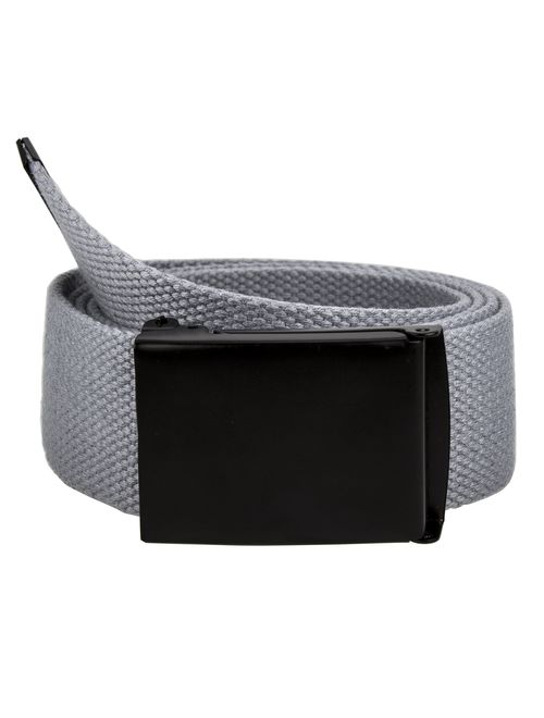 Gelante Fully Adjustable Canvas Web Belt with Black Flip Top Buckle 50'' Long