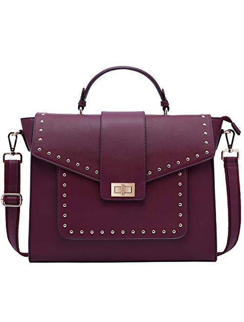 Laptop Bag for Women,15.6 Inch Laptop Tote Bag Briefcase Laptop Satchel Shoulder Bags with Detachable Widened Strap for Work Weekend