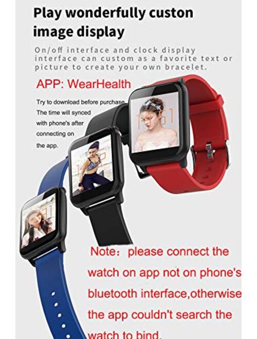 Fitness Tracker Heart Rate Monitor Blood Pressure Smart Watches for Android iOS Pedometer Activity Tracker Watch