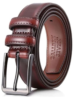 Gallery Seven Mens belt - Genuine Leather Dress Belt - Classic Casual Belt in Gift Box