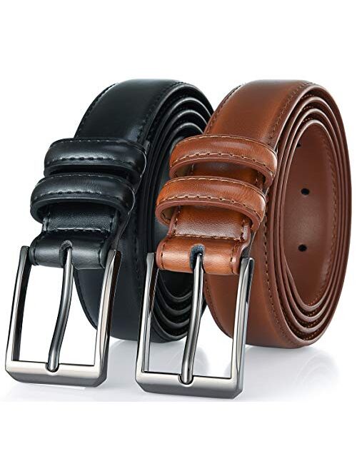 Gallery Seven Mens belt - Genuine Leather Dress Belt - Classic Casual Belt in Gift Box