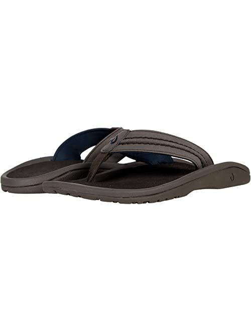 OLUKAI Men' s Hokua Surfing Flip-Flop Sandals