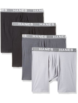 Ultimate Men's Comfort Flex Fit Ultra Soft Cotton Modal Blend Boxer Brief 4-Pack