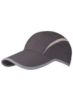 Connectyle Foldable Mesh Sports Cap with Reflective Stripe Breathable Sun Runner Cap