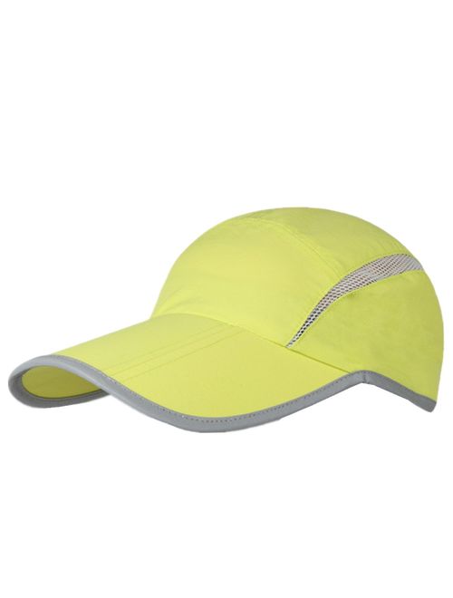 Connectyle Foldable Mesh Sports Cap with Reflective Stripe Breathable Sun Runner Cap