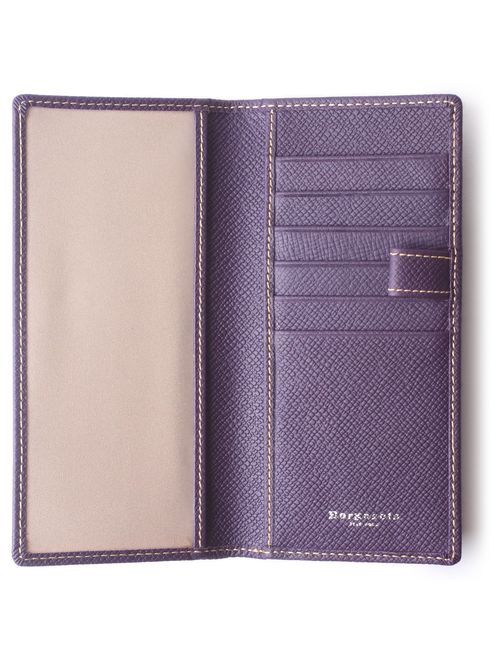 Men's Wallet Long Bifold Checkbook Wallets Checkbook For Women & Men Genuine Leather Credit Card Holder with Pen Insert