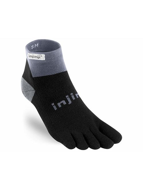 Injinji Men's Run Lightweight Mini Crew Toesocks