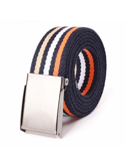 Canvas Adjustable Buckle Web Belt | Cut to Fit Up to 52