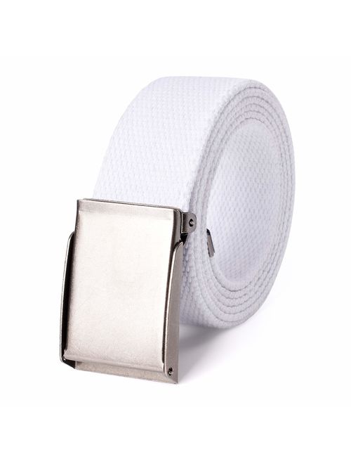 Canvas Adjustable Buckle Web Belt | Cut to Fit Up to 52