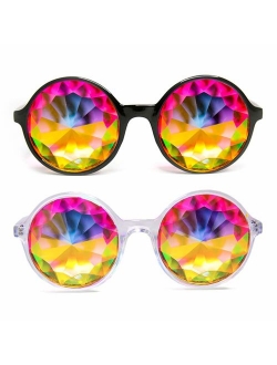 Xtra Lite Kaleidoscope Glasses Lightweight Glass Crystal EDM Festival Diffraction