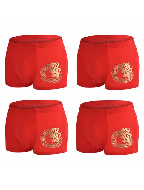 YOULEHE Men's Underwear Soft Bamboo Boxer Briefs Stretch Trunks Pack