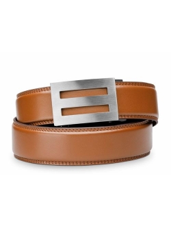 KORE Men's Full-Grain Leather Track Belts | "Intrepid" Stainless Steel Buckle