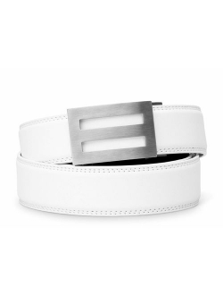 KORE Men's Full-Grain Leather Track Belts | "Intrepid" Stainless Steel Buckle