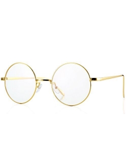 Pro Acme Retro Round Metal Frame Clear Lens Glasses Non-Prescription