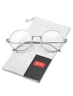 Pro Acme Retro Round Metal Frame Clear Lens Glasses Non-Prescription