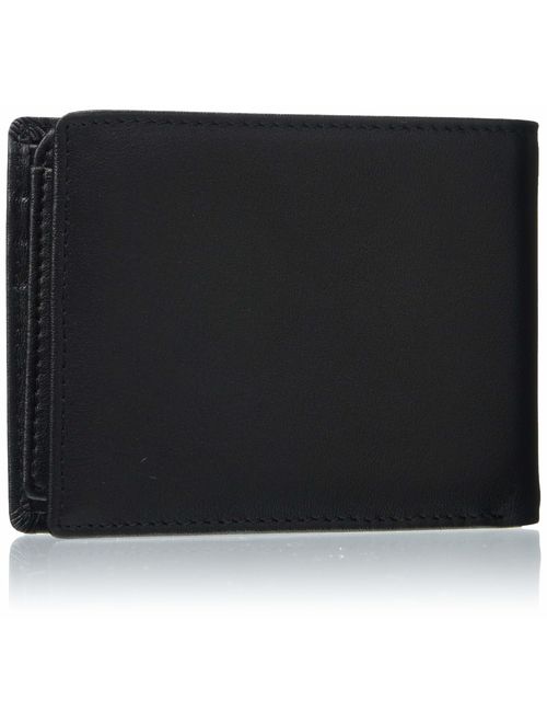 KALMORE Men's RFID Blocking Flip-ID Window Bifold Genuine Leather Pocket Wallet - in Gift Box