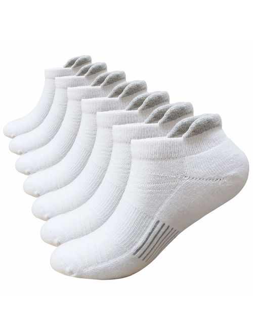 Men's Low Cut Running Sock Cotton 3/7 Pack Performance Comfort No Show Athletic Cushion Socks Tab L and XXL