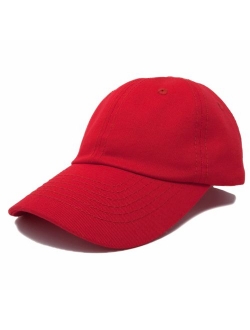 Youth Childrens Cotton Cap Plain Hat Black Khaki Navy Pink Red White