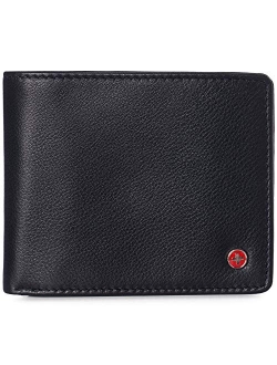 RFID Luka Men's Flip ID Wallet Deluxe Capacity Bifold With Divided Bill Section Comes in a Gift Box