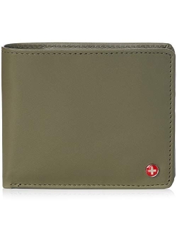 RFID Luka Men's Flip ID Wallet Deluxe Capacity Bifold With Divided Bill Section Comes in a Gift Box