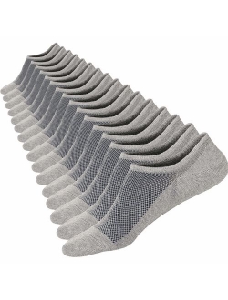 M&Z Mens Ankle Low Cut Socks Super Comfy Cotton Casual Non-Slip Socks Upgraded 8 Pairs S M L