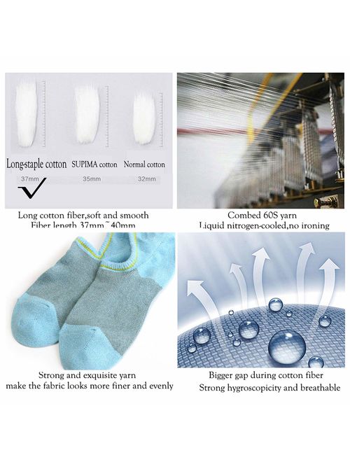 M&Z Mens Ankle Low Cut Socks Super Comfy Cotton Casual Non-Slip Socks Upgraded 8 Pairs S M L