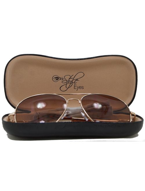 In Style Eyes C.Moore Bifocal Aviator Sunglasses for Women and Men