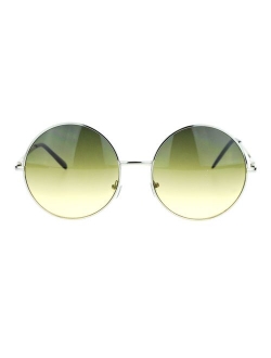 Hippie Retro Groovy Gradient Oversize Circle Lens Round Lennon Sunglasses