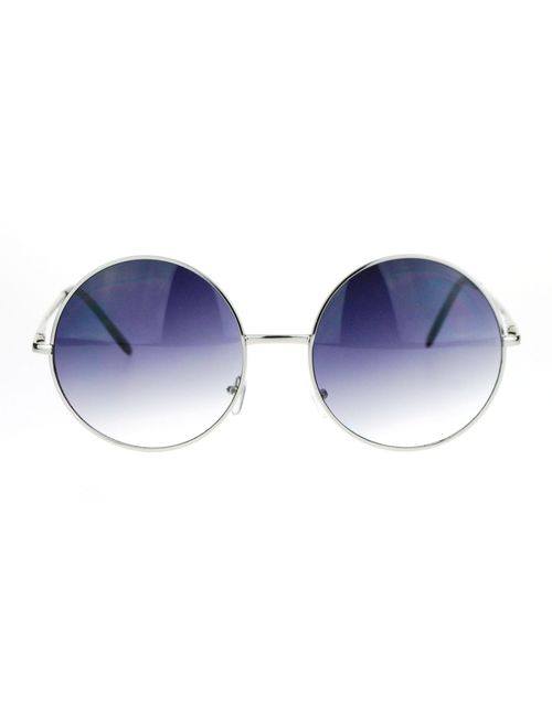 Hippie Retro Groovy Gradient Oversize Circle Lens Round Lennon Sunglasses