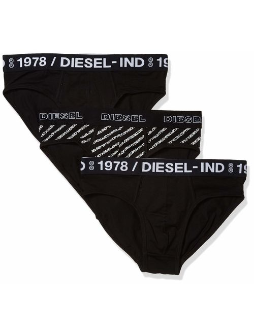 Diesel Men's 3-Pack Andre Cotton Solid Stretch Briefs