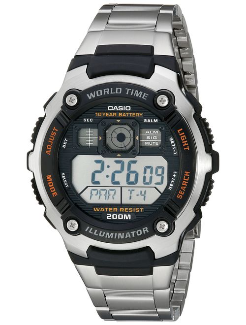 Casio Men's AE2000WD-1AV Resin and Stainless Steel Sport Watch