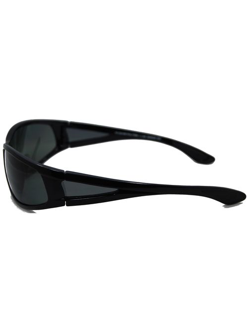 In Style Eyes Del Mar Polarized Wrap Nearly Invisible Line Bifocal Sunglass Readers