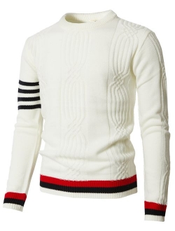 H2H Mens Casual Slim Fit Pullover Sweaters Knitted Long Sleeve Basic Designed